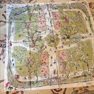 Talbots Large Parisian Park Silk Scarf